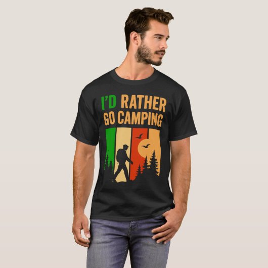 T-shirt Mens funny camping (Devant entier)