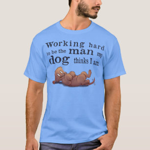 T-shirt Mens Funny Chien Papa, Fête des pères travaille du