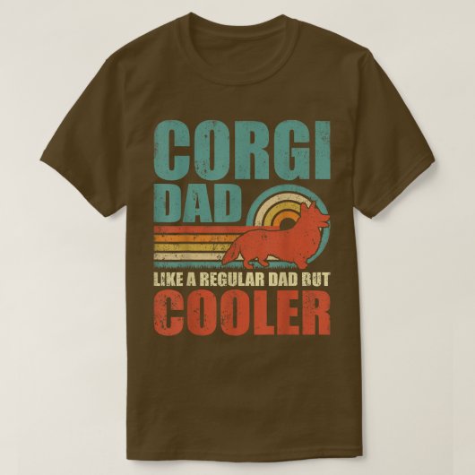 T-shirt Mens Funny Corgi Papa Comme Un Père Régulier Mais  (Design devant)