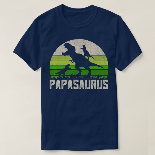 T-shirt Mens Funny Grand-pa Chemises, Papasaurus Dinosaur  (Design devant)