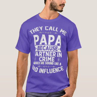 T-shirt Mens Funny Grandpa Cadeaux Papa Partenaire Dans Cr