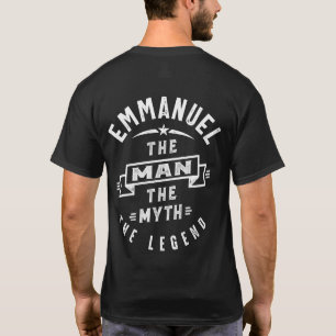 T-shirt Mens Funny Nom personnalisé Emmanuel