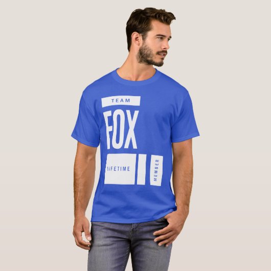 T-shirt Mens Funny Nom personnalisé Fox (Devant entier)