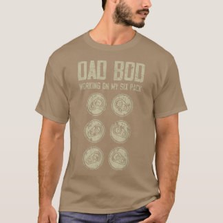 T-shirt Mens Funny Papa Bod Si Pack Abs Entraînement Père 