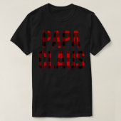 T-shirt Mens Funny Papa Claus Christmas Buffalo Plaid Chec (Design devant)