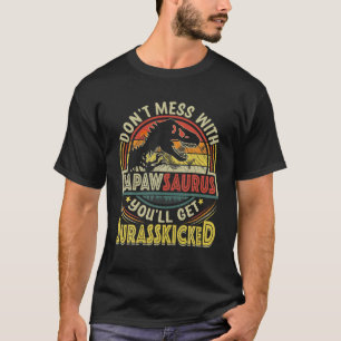 T-shirt Mens Funny Papaw Rex Saurus Father's Day Christmas