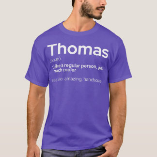 T-shirt Mens Funny Personnalisé Prénom Thomas 