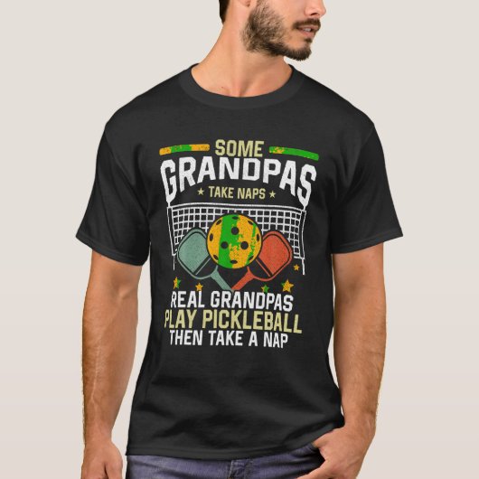T-shirt Mens Funny Pickleball Design pour Hommes Grand-pa (Devant)