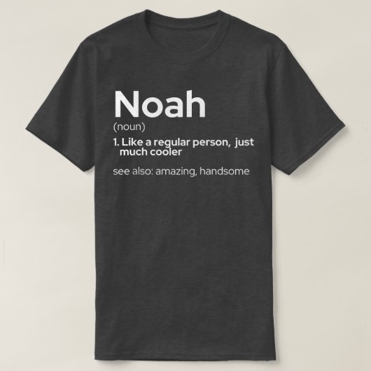 T-shirt Mens Funny Prénom personnalisé Noah  (Design devant)