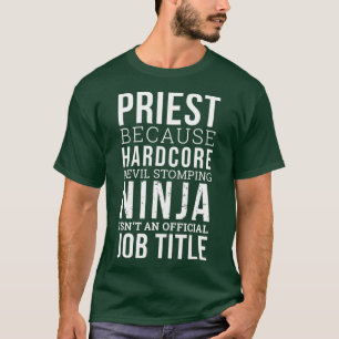 T-shirt Mens Funny Prêtre    NinjaDon Pasteur favori