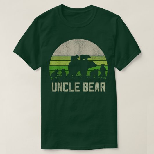 T-shirt Mens Funny Uncle Bear Shirts From Niece & Nephew  (Design devant)