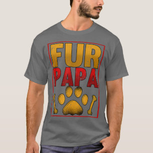 T-shirt Mens Fur Papa Fête des pères Amoureux des chiens