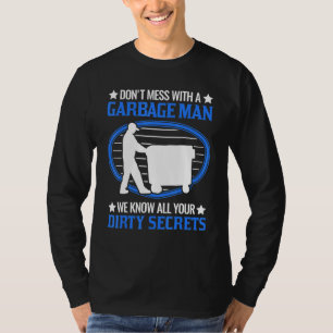 T-shirt Mens Garbage Man Garbage Collection Ville Nettoyag