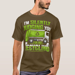 T-shirt Mens Garbage Truck Recycling Design for a Garbage