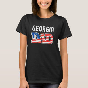 T-shirt Mens Georgia Papa USA États Mens Georgia State Fl