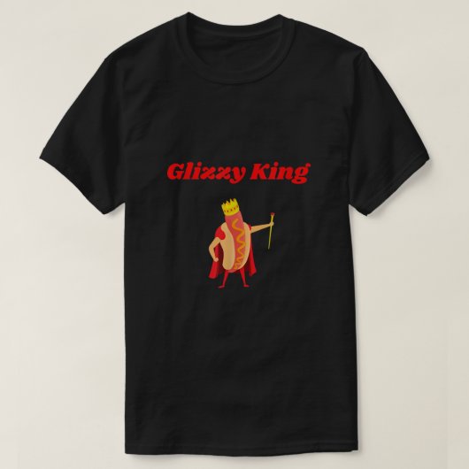 T-shirt Mens Glizzy King hot dog (Design devant)