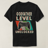 T-shirt Mens Godfather Level Unlocked Funny Leveled Up To  (Design devant)
