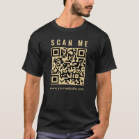 Mens Gold Scan Me Business QR Code avant impressio