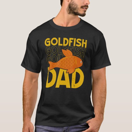 T-shirt Mens Goldfish Dad Underwater Fish Aquarist Fishke (Devant)