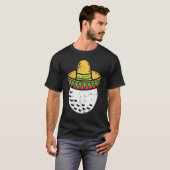T-shirt Mens Golf Ball Sombrero Cinco De Mayo Mexicain Gol (Devant entier)