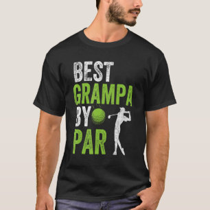 T-shirt Mens Golf Best Grampa By Par Daddy Golfer Père
