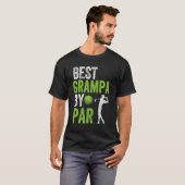 T-shirt Mens Golf Best Grampa By Par Daddy Golfer Père (Devant entier)