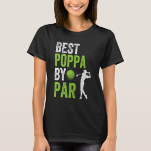 T-shirt Mens Golf Best Poppa By Par Daddy Golfer Père