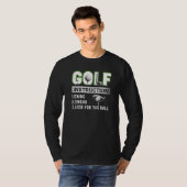 T-shirt Mens Golf Instruction Swing Swear Look for the Bal (Devant entier)