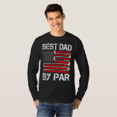 T-shirt Mens Golf Meilleur Bonus Papa Par Par Golfer Ameri (Devant entier)