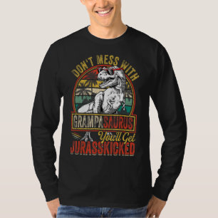 T-shirt Mens Grampa Rex Saurus Father's Day Christmas Din