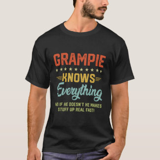 T-shirt Mens Grampie Sait Tout Ce Qui Est Amusant Grand-Pè