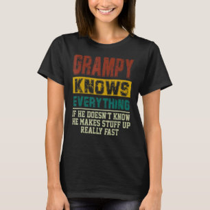 T-shirt Mens Grampy Sait Tout Vintage Grampy Papa F