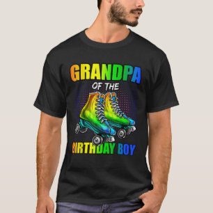 T-shirt Mens Grand-pa Anniversaire Garçon Roller Patinage 