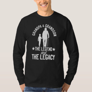 T-shirt Mens Grand-pa Grandson Grand-père Père