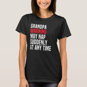 T-shirt Mens Grand-Père Avertissement Peut Tomber Soudaine