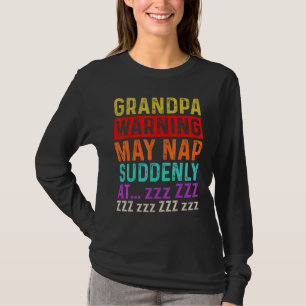T-shirt Mens Grand-Père Avertissement Peut Tomber Soudaine