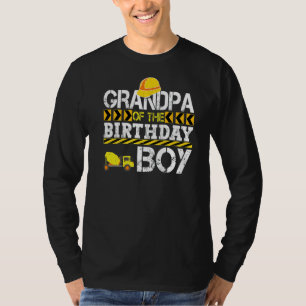 T-shirt Mens Grand-Père De L'Anniversaire Boy Construction