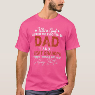 T-shirt Mens Grand-Père Pour Hommes J'Ai Deux Titres Papa
