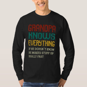 T-shirt Mens Grand-père sait tout 60e 2