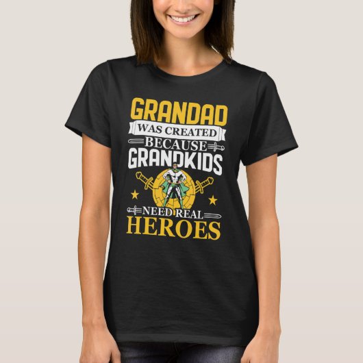 T-shirt Mens Grandad Was Created Because Grandkids Need Re (Devant)