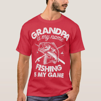 T-shirt Mens Grandpa Fishing Grandpa Mon nom Pêche i