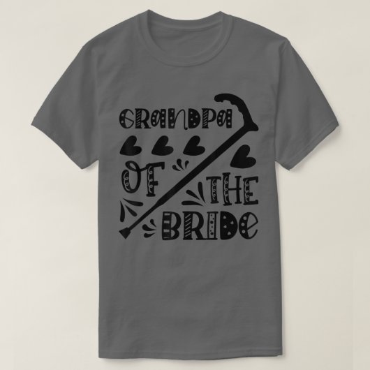 T-shirt Mens Grandpa Of The Bride Cute Wedding and Bachelo (Design devant)