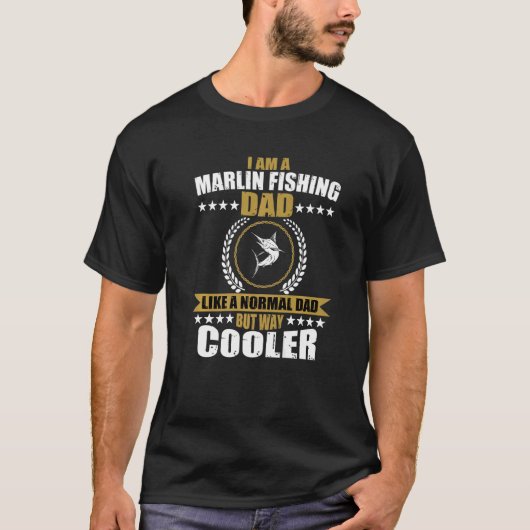 T-shirt Mens Great Marlin Fishing Papa Pour Hommes (Devant)
