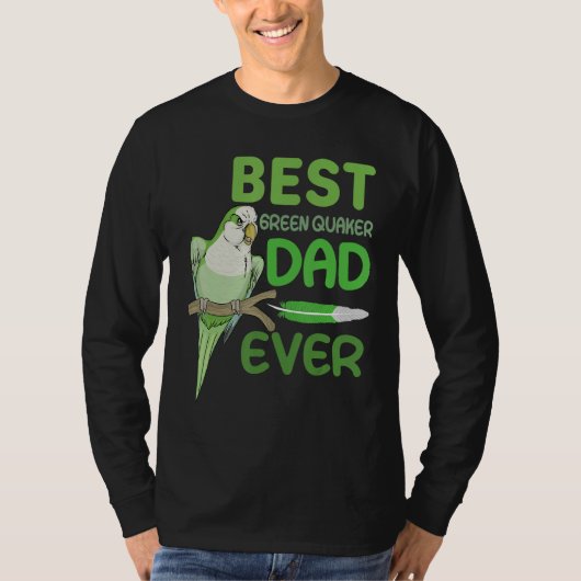 T-shirt Mens Green Quaker Dad Monk Parakeet Best Green Qua (Devant)