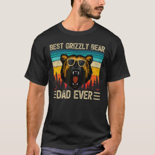 T-shirt Mens Grizzly Bear Vintage Meilleur Grizzly Bear Pa