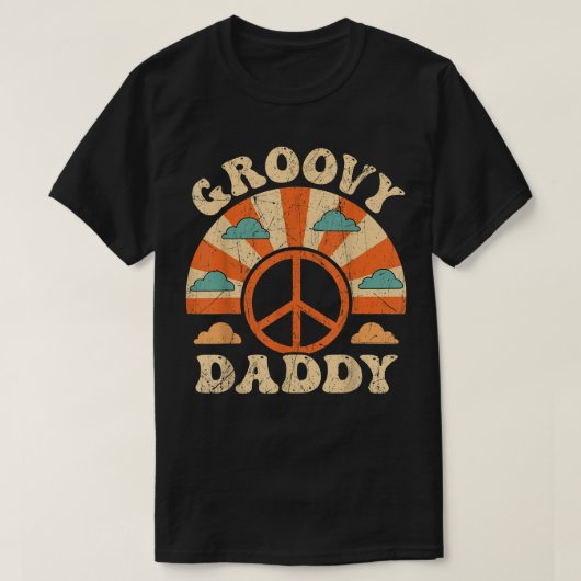 T-shirt Mens Groovy Daddy 70s Aesthetic Nostalgia 1970's R (Design devant)