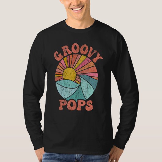 T-shirt Mens Groovy Pops 70s Aesthetic Nostalgia 1970's Re (Devant)
