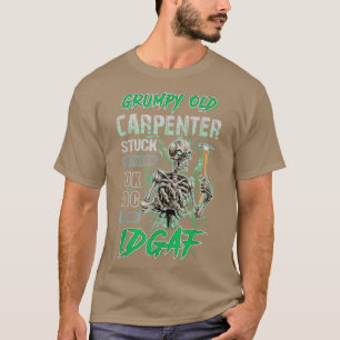 T-shirt Mens Grumpy Old Carpenter Coincé entre IDC et ID