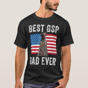 T-shirt Mens Gsp Papa Américain Drapeau Allemand Poche à c