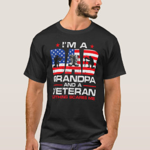 T-shirt Mens Gun American Flag Je suis papa grand-père et 